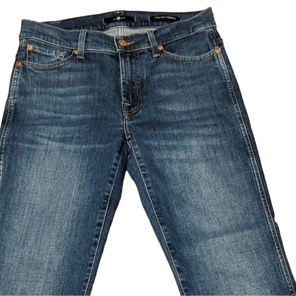 7 for all mankind ankle boot slim illusion Italian fabric jeans size 27 - Picture 11 of 12